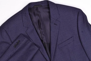 Giacca blazer Hugo Boss Lanifico Tesse Hutch4 blu a quadri 48 L - Foto 1 di 15