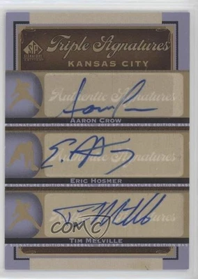 2012 SP Signature Edition Triple Signatures Aaron Crow Eric Hosmer #KC17 Auto - Image 1 of 2
