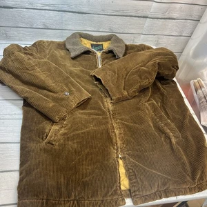 Vintage Sears Chore Jacket Mens Large? Brown Corduroy 70s The Country Coat Heavy - Picture 1 of 12