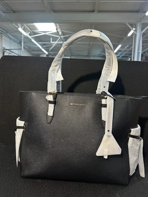 NUEVO CON ETIQUETAS - Bolso Michael Kors Gilly Grande Jet Set Cordón Negro Cuero Staffiano Foto 1 de 4