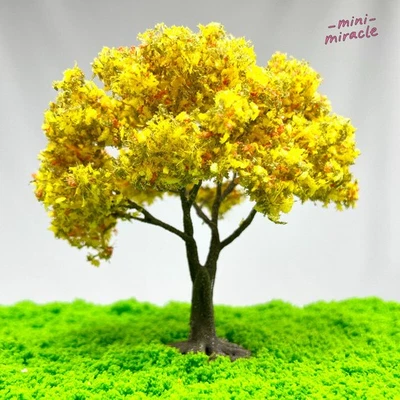 HO/OO Scale 12CM Miniature Autumn Tree 2PC Flower Plants Model Scenery - Image 1 of 2