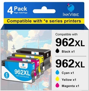 962XL 962 XL Ink Cartridges For HP Black Color Cyan Magenta Yellow **READ** - Picture 1 of 7