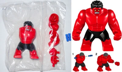 LEGO Red Hulk big figure minifigure (NEW & SEALED) Bruce Banner Avengers 76078 - Image 1 of 4