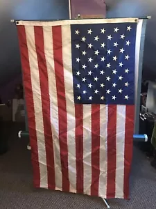 Vintage American FLAG 46" X 72" - No Rips or Holes - Made in USA - Picture 1 of 7