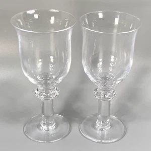 Royal Doulton Gallerie Wine Goblet Glass x 2 Pair Finest Crystal 6 1/4 in Rare - Picture 1 of 12