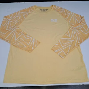 Mad Pelican Mens Long Sleeve Pullover Shirt Yellow Size Large #6440 - Picture 1 of 6