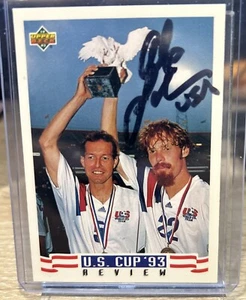 Signed Alexi Lalas -1993 Upper Deck US Cup Preview #140 - Autographed - Picture 1 of 2