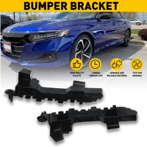 2pcs Front Bumper Bracket Left+Right Side Fits For 2018-2021 Honda Accord Black - Picture 1 of 16