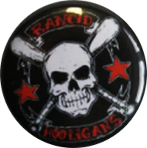 Rancid Hooligans Button NEU 2,5cm Punk Punkrock Oi Skinhead StreetPunk - Picture 1 of 1