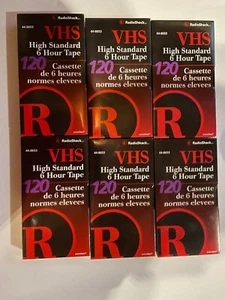 6 RADIOSHACK HIGH STANDARD 6 HR VHS TAPES NEW UNOPENED - Picture 1 of 1