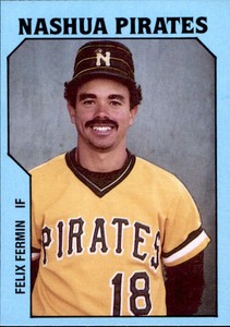 1985 Nashua Pirates TCMA #9 Felix Fermin Dominican Republic DR Baseball Card