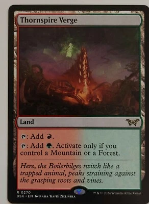 Thornspire Verge | Duskmourn 0270 Rare MTG Magic | RARE DUAL LAND | NEW - Image 1 of 2