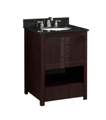 Pegasus  24" W x 34-1/4" H x 18" D Espresso Brown Vanity Cabinet Only H2732  NEW - Image 1 of 4