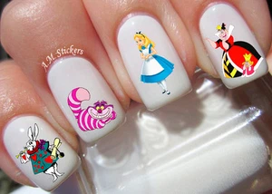 Alice im Wunderland Nail Art Aufkleber Transfers Aufkleber 43er Set - A1259 - Bild 1 von 2