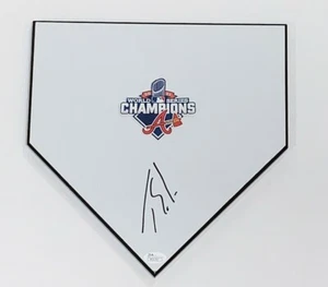 JORGE SOLER SIGNED HOME PLATE ATLANTA BRAVES WORLD SERIES MVP JSA COA - Picture 1 of 1