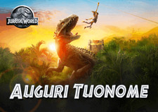 Cialda DINOSAURI JURASSIC WORLD con NOME Decorazione Torta Ostia Zucchero