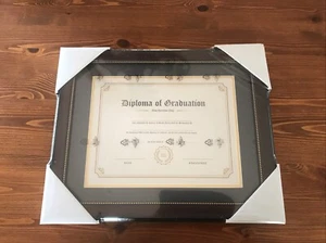 Graduation Mall 8.5x11 or 11x14 Diploma Frame Mahogany With Gold Bead Trim - Picture 1 of 7