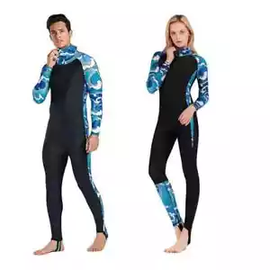 Costumi da bagno donna maniche lunghe corpo intero costume da bagno felpe tuta subacquea pelle - Foto 1 di 24