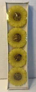 Schwimmkerzen Sunflower Floating 2" Candles Set of 4 Sealed Box Germany - Picture 1 of 9