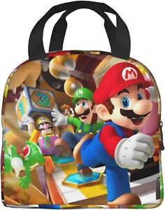 Super Mario Portable Lunch Box Bag Tote Insulated Canvas Thermal Lunch Bag Gifts