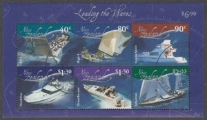 NEW ZEALAND 2002 M/S LEADING THE WAVES USED (ID:MU1813) - Picture 1 of 1