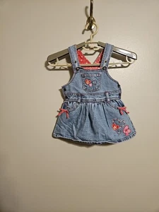 Koala Infant Overall With Hearts Denim Dress Size 18 months - Picture 1 of 5