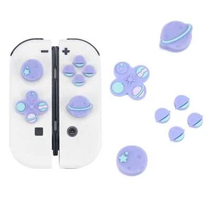 Tapas de botones y kits de agarre para pulgar GeekShare para Nintendo Switch/OLED Purple Planet - Imagen 1 de 11