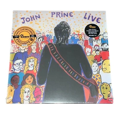 "John Prine Live" 2LP - Oh Boy Exclusive Ltd Orange Colored Vinyl Numbered /500 - Image 1 of 4