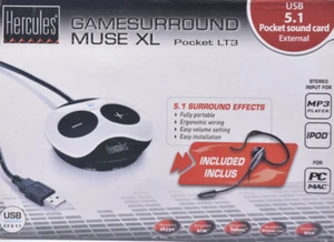 Hercules GS Muse XL Pocket Sound Card LT3 5.1 PCI Headset External via USB Set - Picture 1 of 8