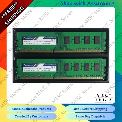 Timetec Hynix 8GB (2x4GB) DDR3 1333MHz RAM Kit - Brand New - Image 1 of 2