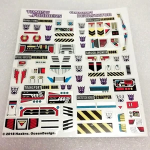 Ocean Studio Detail Decals for Generation-1 G1 Devastator,In stock! - Picture 1 of 2