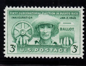 US 983 3c Gubernatorial Election Puerto Rico 1949 Inauguration Stamp - Picture 1 of 2
