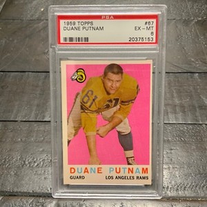 1959 Topps Duane Putnam #67 *Rams* PSA 6 EX-MT