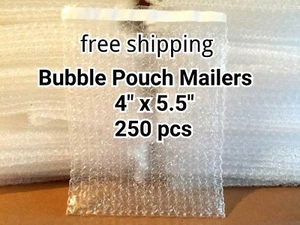 250X 4" x 5.5" BUBBLE OUT BAGS POUCHES SELF SEAL MAILERS BAGS FREE SHIPPING!! - Picture 1 of 1
