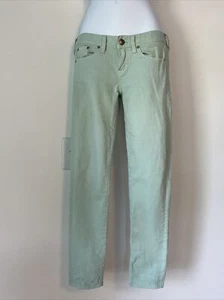 J. Crew Mint Green Stretch Cotton Denim Toothpick Slim Fit Skinny Jeans 25 Ankle - Picture 1 of 12