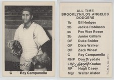 1975 TCMA All Time Brooklyn/Los Angeles Dodgers Black Roy Campanella HOF