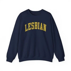 Lesbian Gay LGBTQ Pride Month Sweatshirt Gifts Crewneck Pullover Shirt - Picture 1 of 5