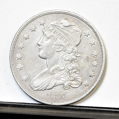 1837 Bust Quarter - AU Details (#42463) Cover