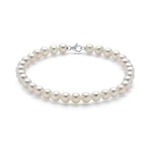 MILUNA BRACCIALE IN PERLE NATURALI E ORO BIANCO 18KT REFERENZA PBR1675V - Foto 1 di 2