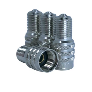 Set of 4 HALTEC Double Seal Inflate through valve caps for Trucks, RVs and Semis - Picture 1 of 3