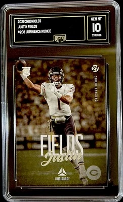 JUSTIN FIELDS 2021 PANINI ROOKIE UPDATE SILVER FOIL CANVAS RC GEM MINT 10 JETS - Image 1 of 3