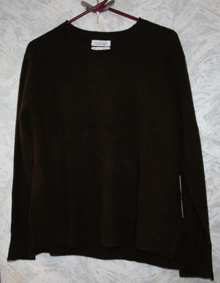 Suéter Pullover Rachel Zoe 2 Capas Tejido Cachemir Talla Grande Marrón Mangas Largas Nuevo con Etiquetas Foto 1 de 2