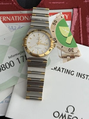 Rare Vintage Omega Constellation 13823000 18K Gold & Steel Quartz Dress Watch - Image 1 of 4