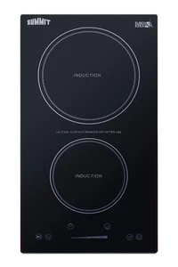 Summit SINC2B115 12"W 2 Burner Induction Cooktop - Black - Picture 1 of 3