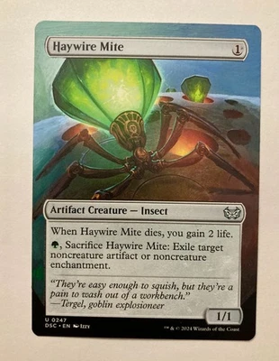 Haywire Mite (Commander: Duskmourn) ALTERED with extended art hand painted! - Image 1 of 2