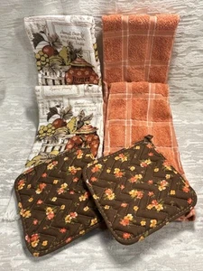 Lotto asciugamani cucina porta vaso fiori MCM vintage set 6 pezzi nuovi -- 8183 - Foto 1 di 5