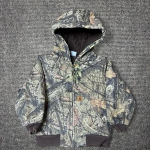 vintage kids carhartt camo realtree hooded full zip jacket size 4t - Picture 1 of 5