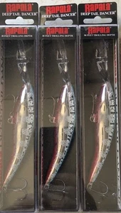 3 Rapala Tail Dancer 11 Deep Crankbait Fishing Lure Blue Flash S7 - Picture 1 of 1