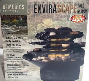 Homedics EnviraScape Rock Garden with Light New Relaxation Grey Noise Zen - Picture 1 of 2