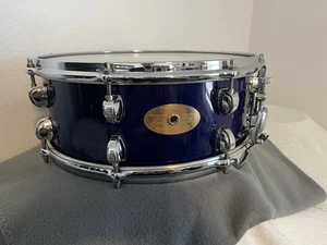 Premier Artist Maple 90s/2000s Blue Lacquer Snare Drum 14X5 1/2 Die cast Hoops! - Picture 1 of 15